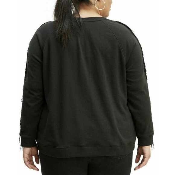 Levis Reese Fringe Crew Neck Sweatshirt Plus Size - Picture 2 of 6